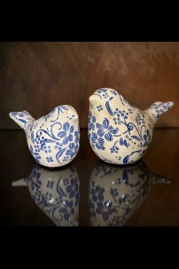 **NEW** SET OF 2 FLORA BIRDS [901407]